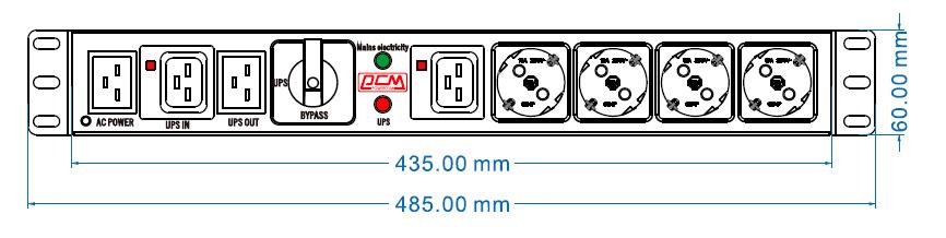 Блок распределения питания (механический переключатель) MBS1605-1C19-4Schuko