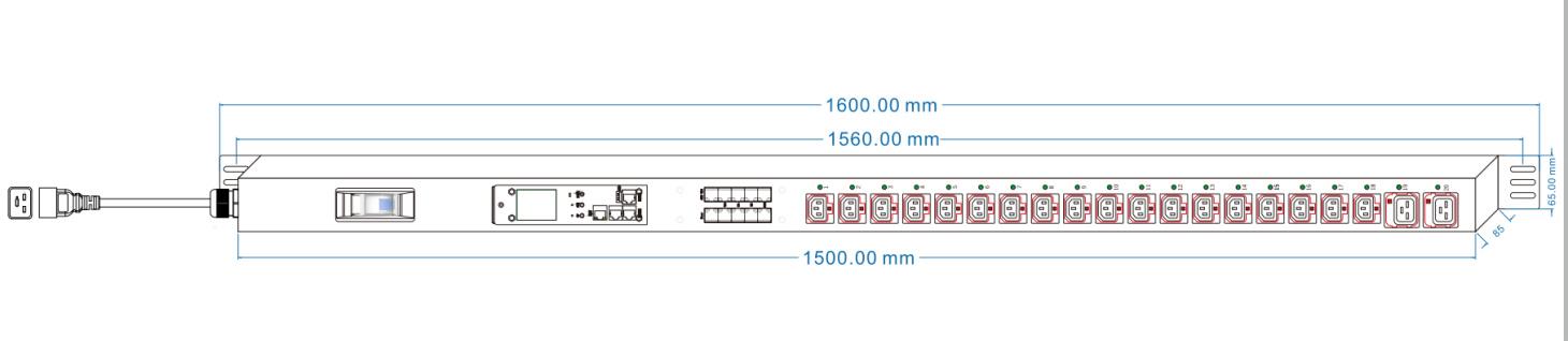 Блок распределения питания PDU-16AVMS20-18C13-2C19