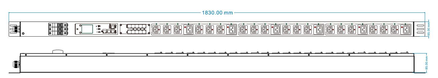 Блок распределения питания PDU-32AVMS24-18C3-6C9-3P